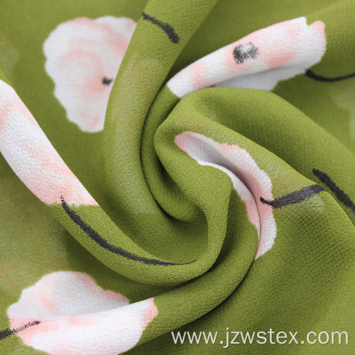 brand garment polyester woven printed chiffon fabric